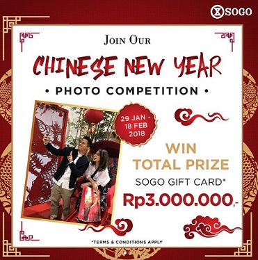  Chinese New Year Photo Competition at SOGO Dept Store January 2018