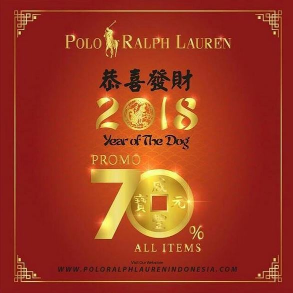  Discount 70% from Polo Ralph Lauren February 2018