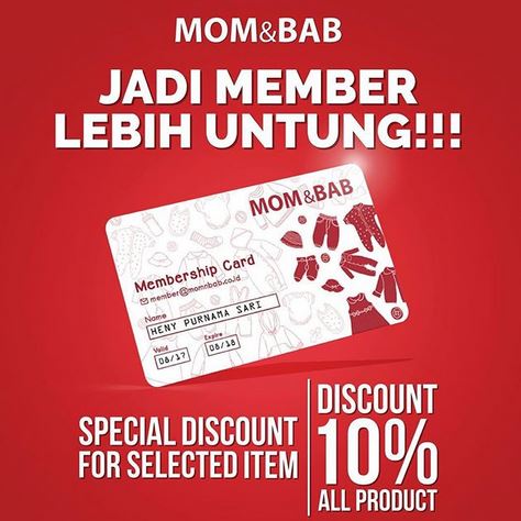  Discount 10% at Mom & Bab February 2018