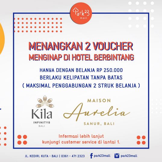  Vouchers Stay at 4th Star Hotel from Park23 February 2018