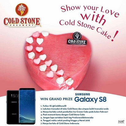  Get Samsung S8 from Cold Stone February 2018
