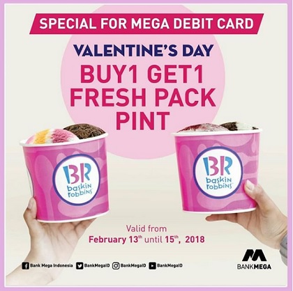 Promo Buy 1 Get 1 Free from Baskin Robbins February 2018