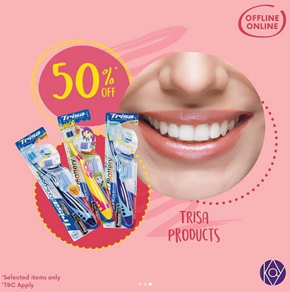  Discount 50% Trisa Products at Kay Collection February 2018