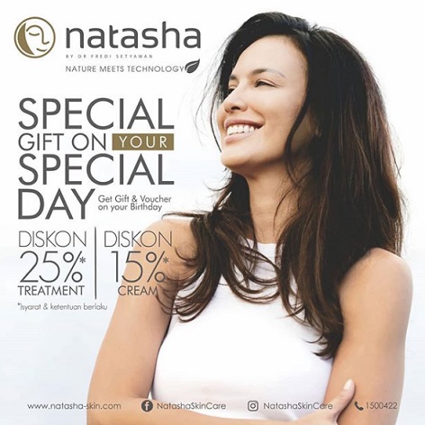  Promo Special Gift on Your Special Day dari Natasha Skin Care Februari 2018