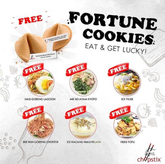  Promosi Fortune Cookies dari Chopstix Februari 2018