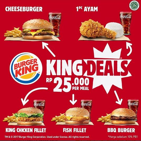  Promo King Deal di Burger King Februari 2018