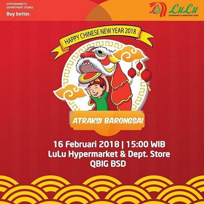  Atraksi Barongsai di Lulu Hypermarket QBig BSD City Februari 2018