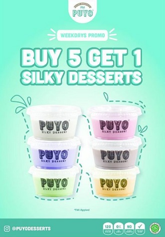  Buy 5 Get 1 Free Silky Dessert from Puyo February 2018