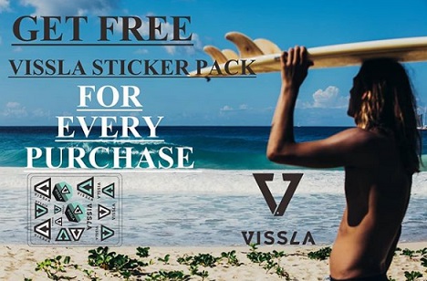  Get Vissla Sticker Pack from Ray Surf February 2018