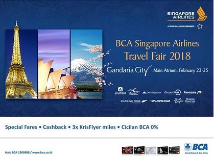  BCA Singapore Airlines Travel Fair 2018 at Gandaria City February 2018