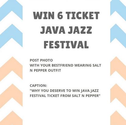  Win Java Jazz Festival at Salt n Papper February 2018