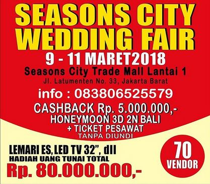  Wedding Fair at Season City February 2018