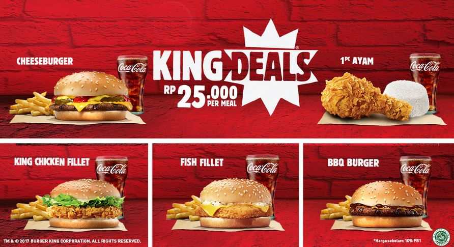  Harga Spesial Rp 25.000 di Burger King Februari 2018