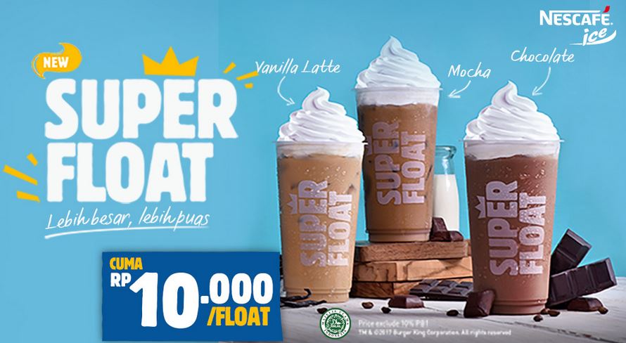  Promo Super Float di Burger King Februari 2018