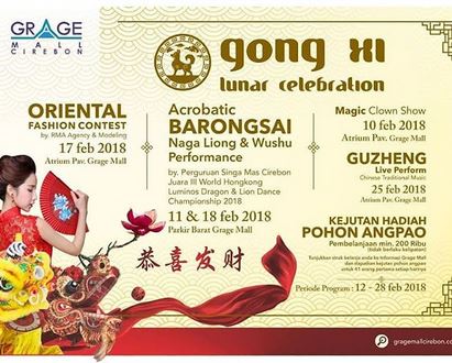  Gong XI Lunar Celebration  di Grage Mall Cirebon Februari 2018