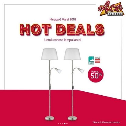  Save 50% Conesa Floor Lamp at  Ace Hardware February 2018