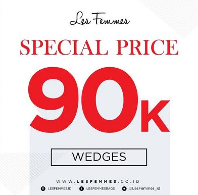  Get Special Price Wedges from Les Femmes February 2018
