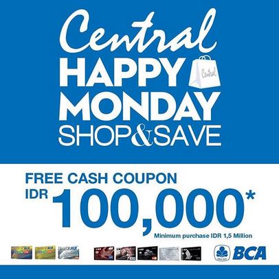  Get Casback Rp.100.000 at Central February 2018