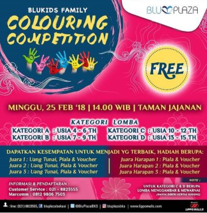  Coloring Competition at Blu PLaza Bekasi February 2018