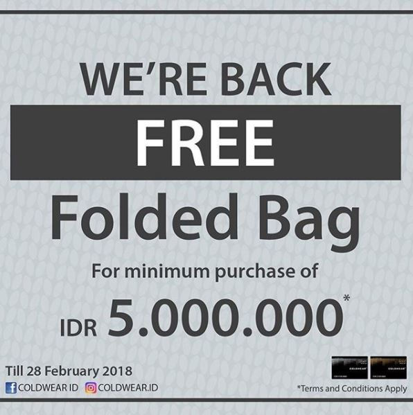  Free Folded Bag from Coldwear February 2018
