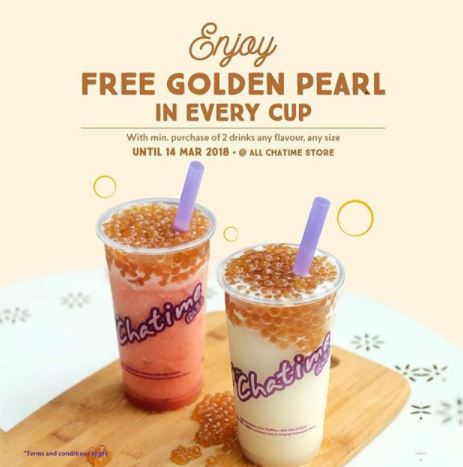  Free Golden Pearl from Chatime February 2018