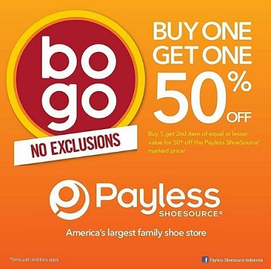  Discount 50% Promo from Payless February 2018