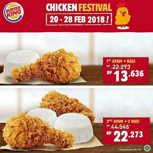  Promosi Chicken Festival di Burger King Februari 2018