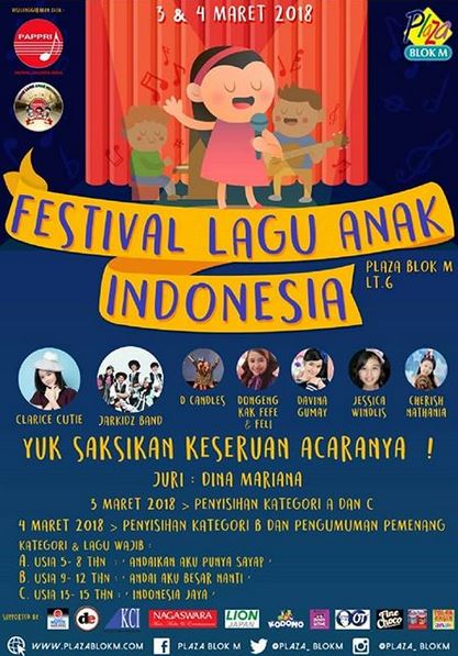 Festival Lagu Anak Indonesia at Blok M Plaza February 2018