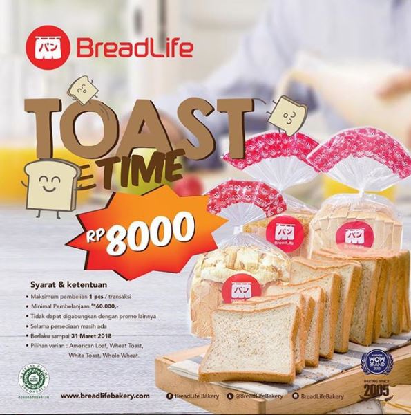  Toast Time Promotions from Breadlife March 2018