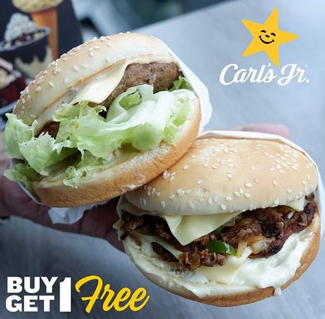  Buy 1 Get 1 Free at Carl's Jr March 2018