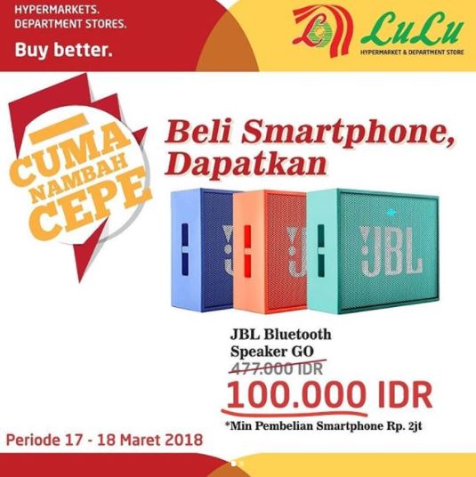  Harga Spesial JBL Bluetooth Speaker Go di Lulu Hypermarket Maret 2018