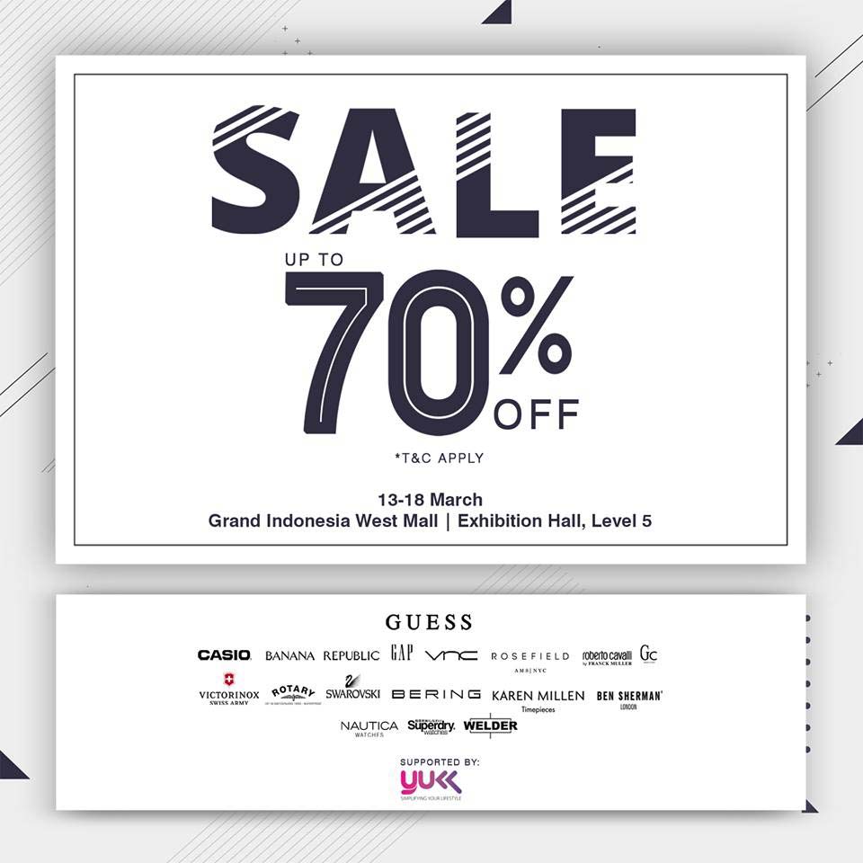  Sale Up to 70% from Grand Indonesia March 2018