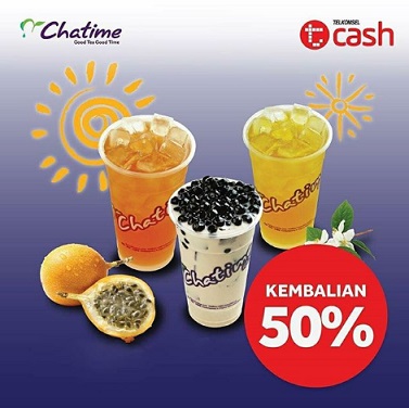  Cashback 50% Promo with TCash at Chatime March 2018