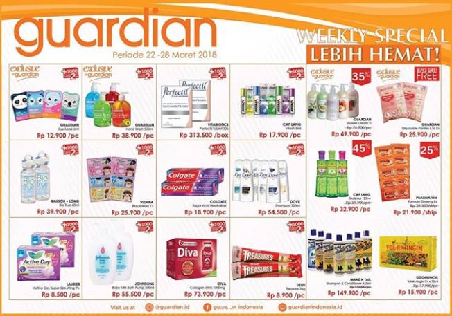  Promo Weekly Special Add Rp 1.000 Get 2 Pcs at Guardian March 2018