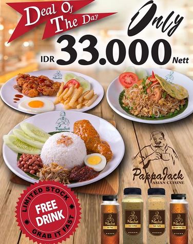  Only Rp 33.000 at Pappa Jack April 2018