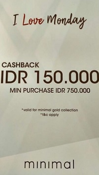  Cashback Rp 150.000 from Minimal April 2018