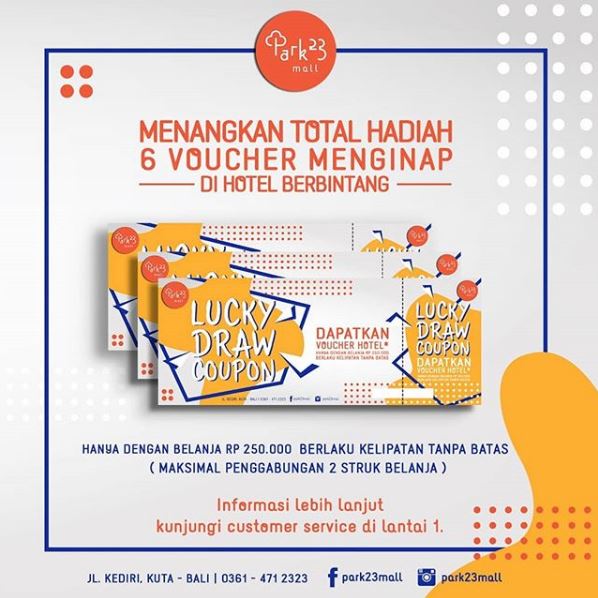  Voucher Hotel from Park23 Mall April 2018