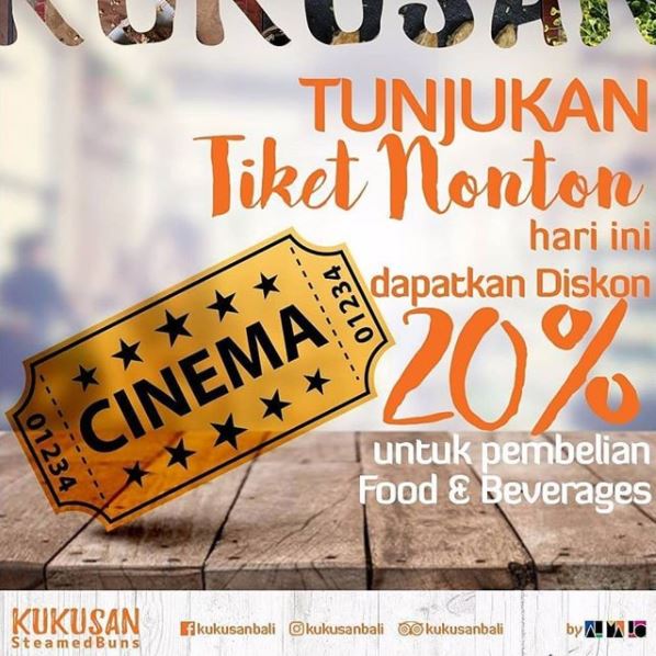  Discount 20% from Kukusan Steamed Buns April 2018