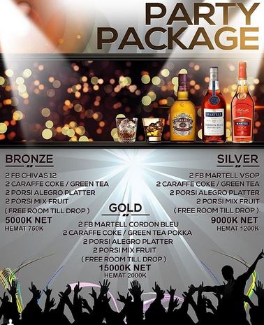  Party Package at Alegro FKTV April 2018