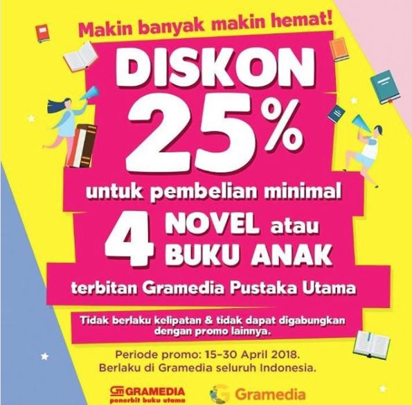  Discount 25% from Gramedia April 2018