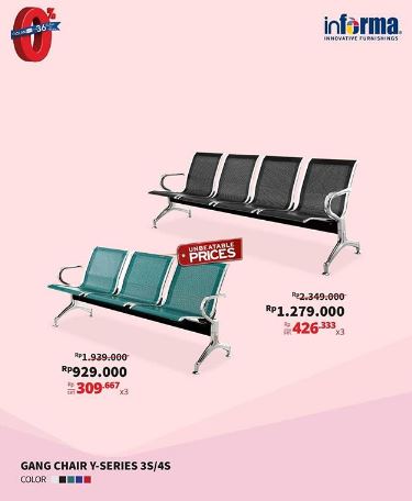  Special Price Gang Chair Y-Series from Informa April 2018