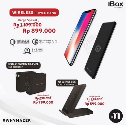  Promosi Mazer Wireless Powerbank di iBox April 2018