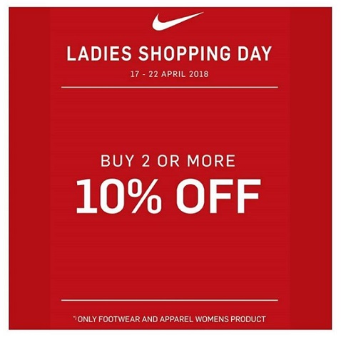  Discount 10% from Nike April 2018