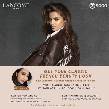  Get Your Classic French Beauty Look di SOGO Pondok Indah Mall April 2018