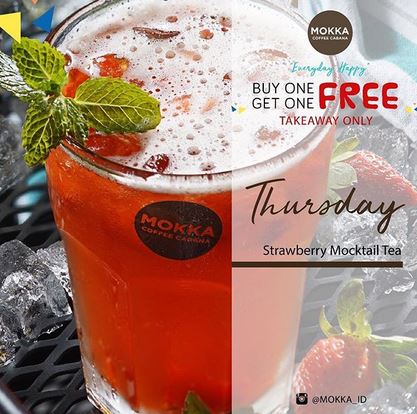  Promo Strawberry Mocktail di Mokka Coffee Cabana April 2018