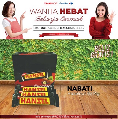  Buy 2 Get 1 Free Nabati Hazelnut at Transmart Carrefour April 2018
