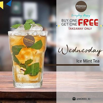  Promo Ice Mint Tea di Mokka Coffee Cabana April 2018