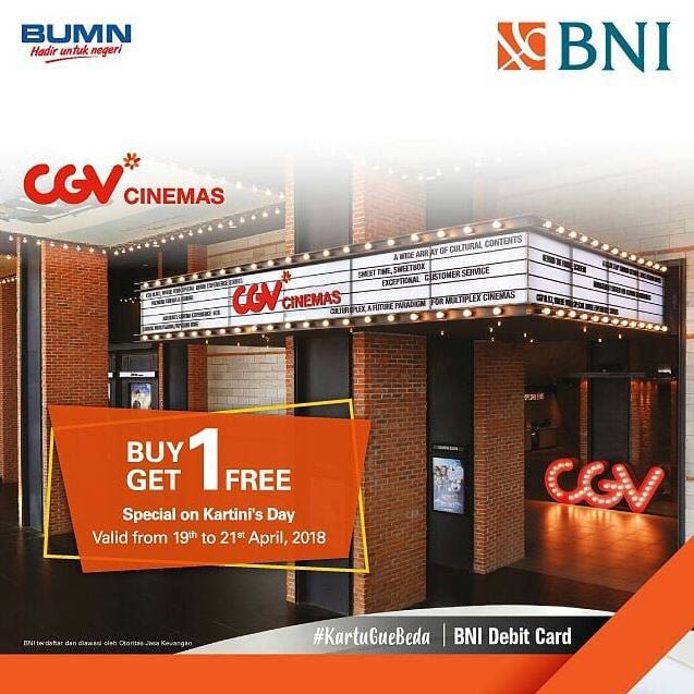  Buy 1 Get 1 Free from CGV April 2018