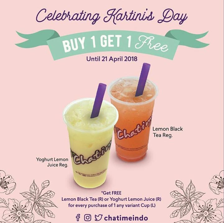  Buy 1 Get 1 Free from Chatime April 2018