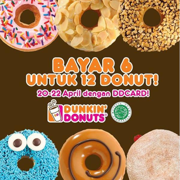  Buy 6 Get 6 Free from Dunkin Donuts April 2018